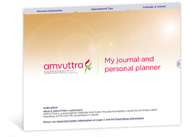 Personal treatment journal and planner